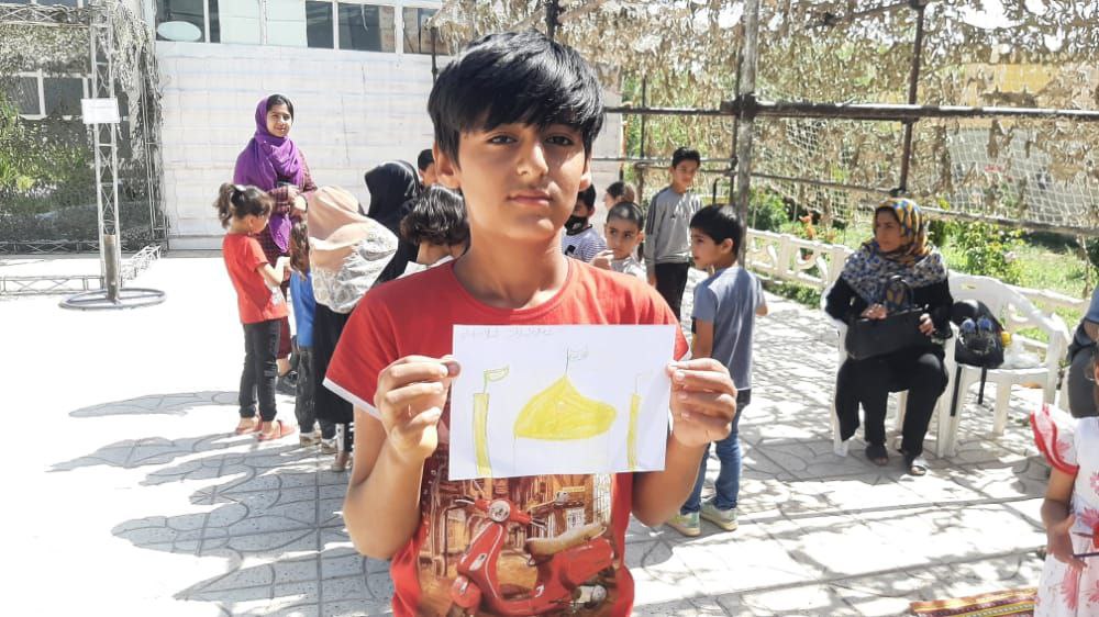 کودکان نظرآبادی عشق به امام رضا(ع) را در نقاشی به تصویر کشیدند + تصاویر
