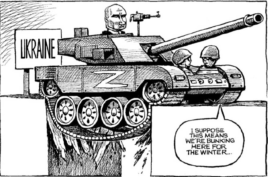 باتلاق زمستانی برای روسیه/کاریکاتور
