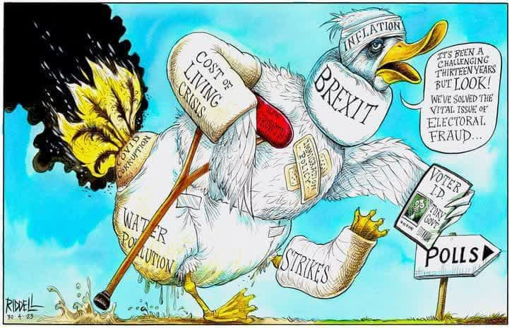 کاریکاتور/ مشکلات حزب محافظه‌کار در انتخابات انگلیس