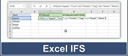 استفاده از تابع  IFS اکسل به جای IF های تو در تو