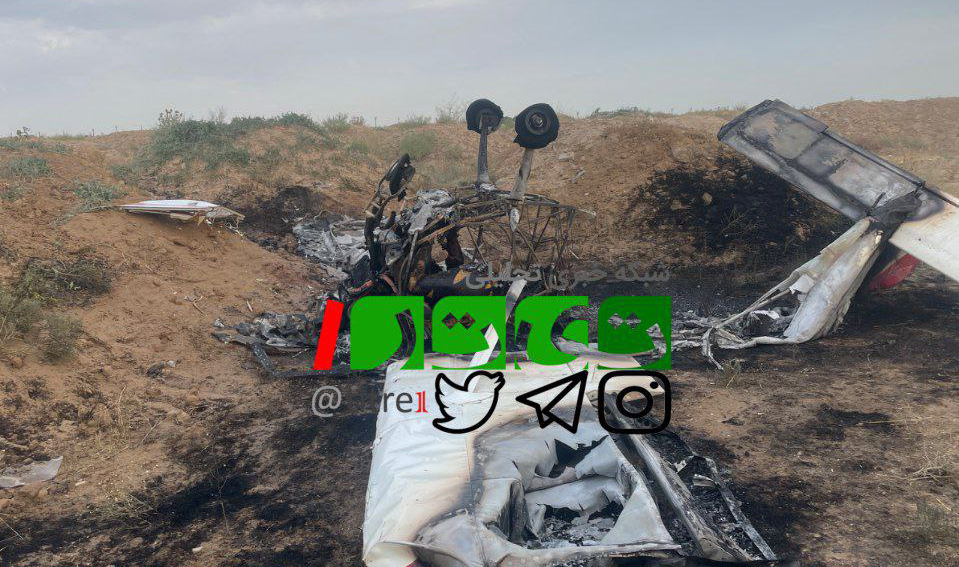 تصاویر اختصاصی «تیتر یک» از سقوط هواپیمای آموزشی در کرج
