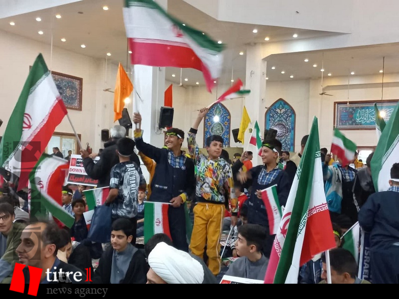 حماسه حضور مردم شهرستان چهارباغ در راهپیمایی ۱۳ آبان