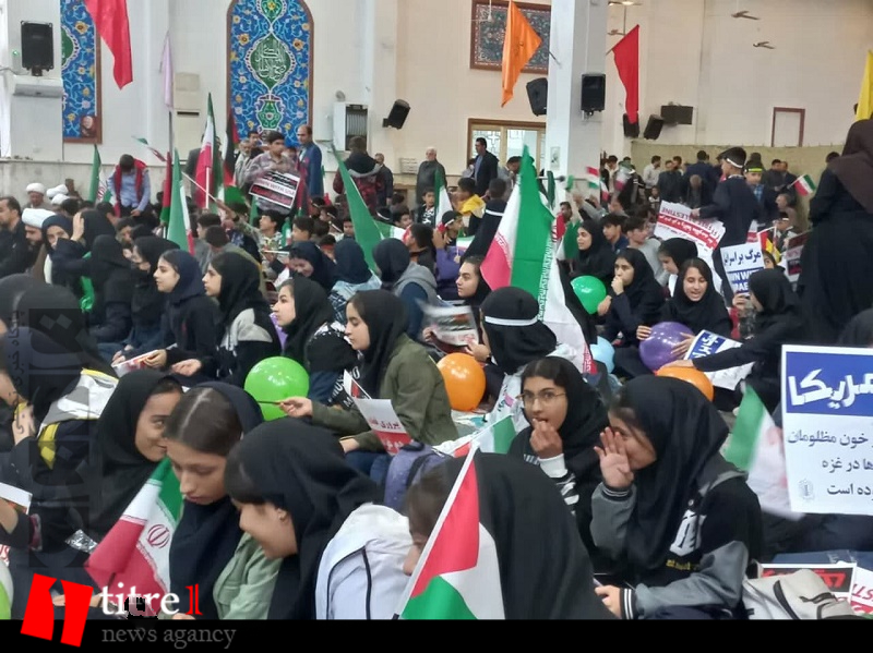 حماسه حضور مردم شهرستان چهارباغ در راهپیمایی ۱۳ آبان