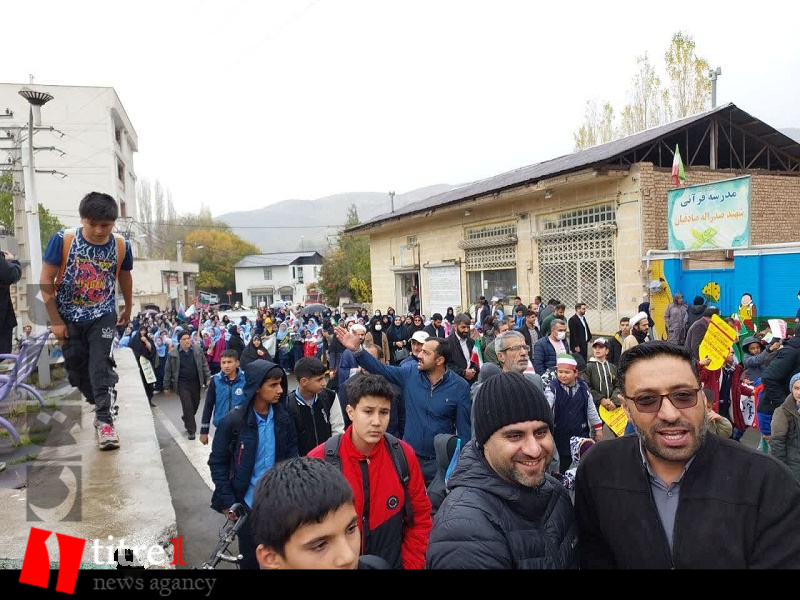 خروش مردم شهرستان طالقان در روز ۱۳ آبان