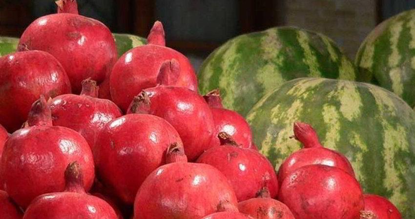 قیمت انار و هندوانه شب یلدا در بازارروزهای کرج اعلام شد