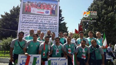 اعضای تیم ملی فوتبال ایران اعزامی به مسابقات جهانی لتونی که علی رغم شایستگی شایستگی با رژیم غاصب صهیونیستی مسابقه ندادند. 