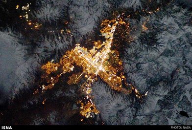 تصویر شهر رینو، نوادا از منظر ایستگاه فضایی بین‌المللی