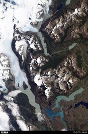 تصویر ماهواره EO-1 ناسا از پارک ملی تورس دل پین در پاتاگونیا، شیلی