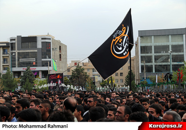 تجمع بزرگ عاشورائیان شمال کرج در میدان نبوت