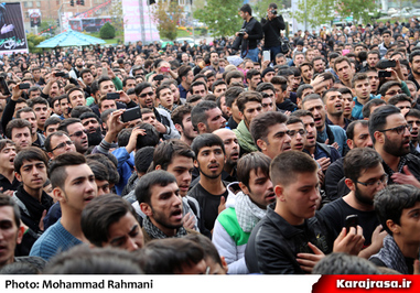 تجمع بزرگ عاشورائیان شمال کرج در میدان نبوت