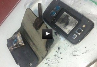 فیلم انفجار Galaxy S3 در بانک تایلندی