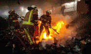 مهار آتش در حادثه صبح امروز یک تالار پذیرایی در کرج