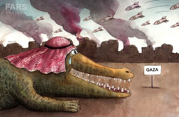 کاریکاتور/ اشک تمساح سران عرب برای غزه!