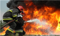 آتش سوزی در مجتمع تجاری مهستان کرج