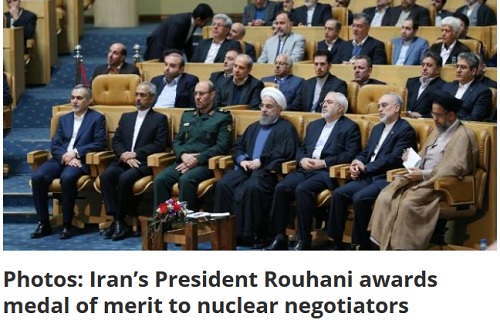 بازتاب اهداء نشان لیاقت و خدمت به مذاکره کنندگان هسته ای ایران در رسانه های اسرائیلی