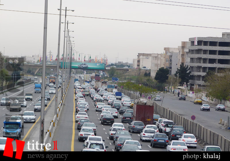 ترافیک سنگین در محور کرج- چالوس/ ترافیک نیمه سنگین در  آزادراه کرج- قزوین (پل هشتگرد) و گلشهر
