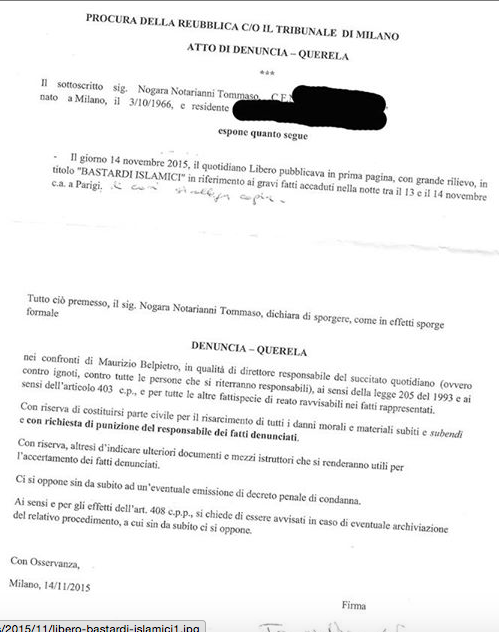 فحاشی روزنامه ایتالیایی به مسلمانان/ محاکمه سردبیر از طریق مراجع قانونی