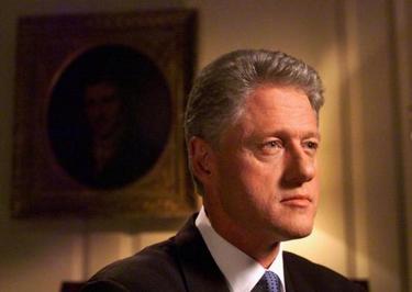 بیل کلینتون قبل از پذیرفتن اتهام - 17 آگوست 1998